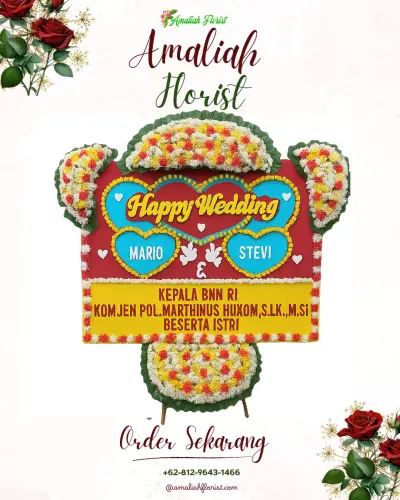 Karangan Papan Bunga Pernikahan di Pampangan Nan Xx